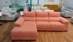Sofa chais longue Dalia con asiento extensible y cabezal articulado
