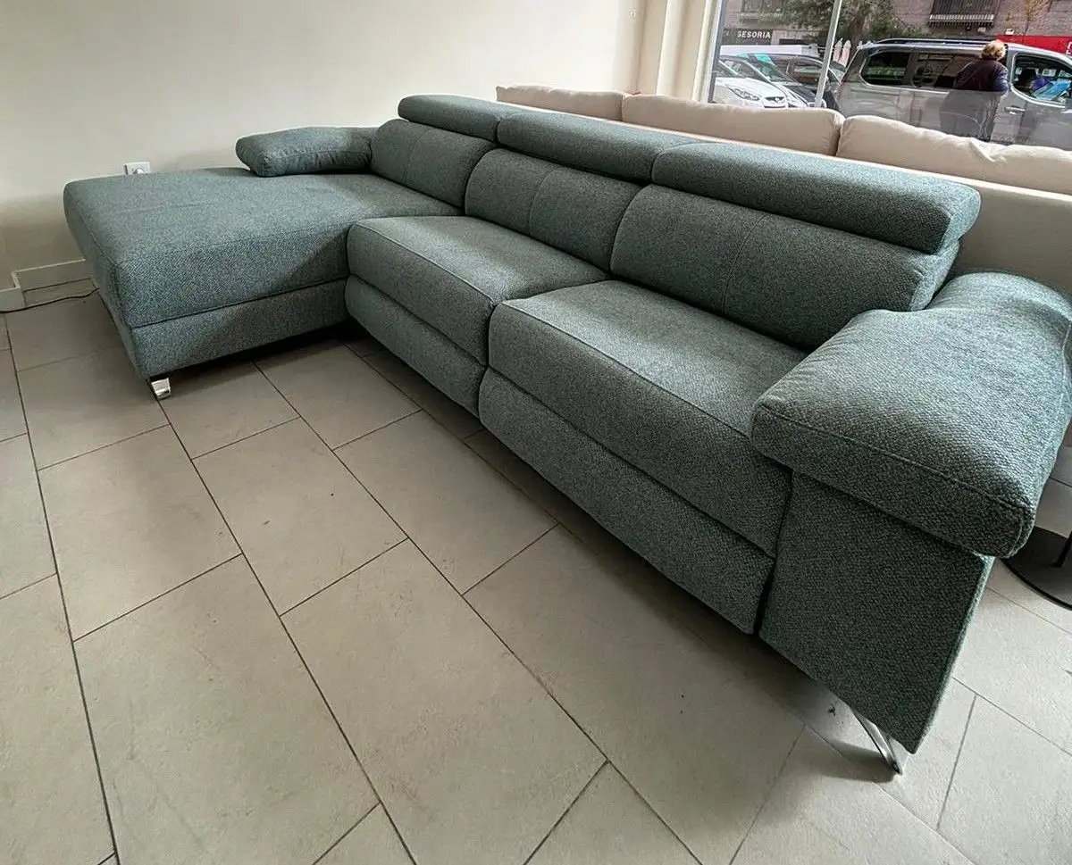 alt=sofa chaise longue relax dakota (2) Sofá chaise longue relax Dakota gris oscuro - Imagen 1