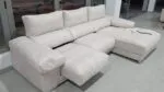 Sofá Chaise longue Hugo crema - Imagen 2
